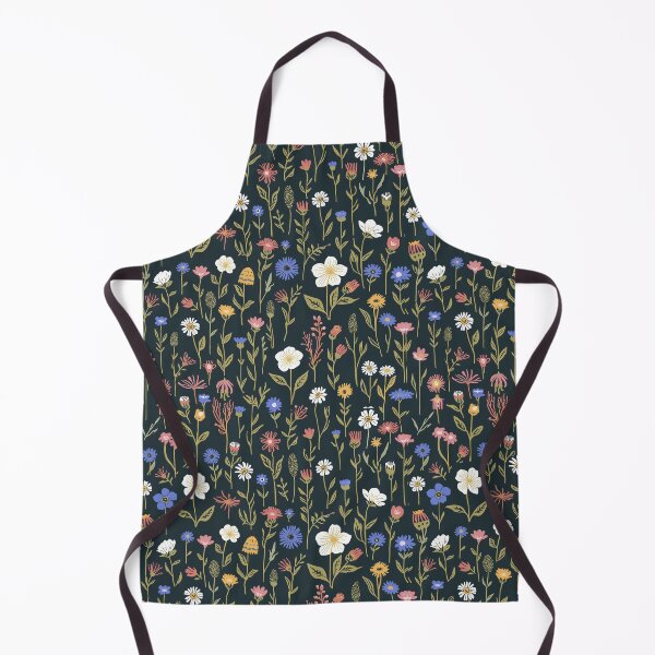 Item preview, Antique Meadow Wildflower Pattern on Charcoal designed and sold by NuvoraNest.