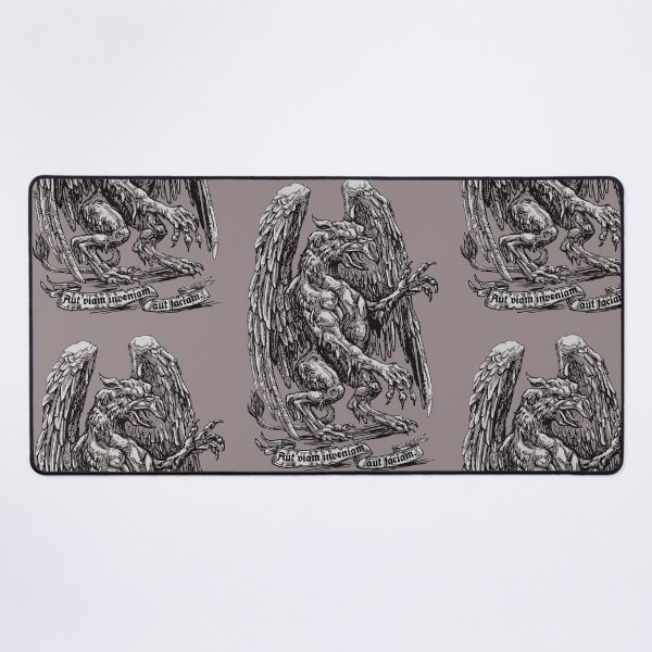 Item preview, Griffin II - Mythical Griffin with Quote "I Will Either Find a Way or Make One" - Gothic Fantasy Art for Alternative & Metal Fans designed and sold by JustasVebra.