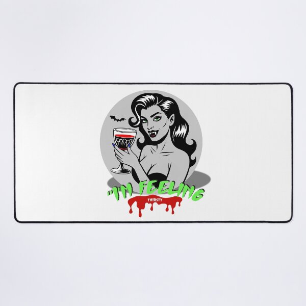 Item preview, Vampire Woman With Glass and with an inscription I’m Feeling Thirsty designed and sold by creepyprints.