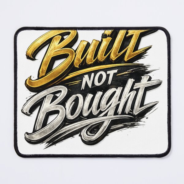 Item preview, Built Not Bought – Motivational Typography Design designed and sold by Sticleg.
