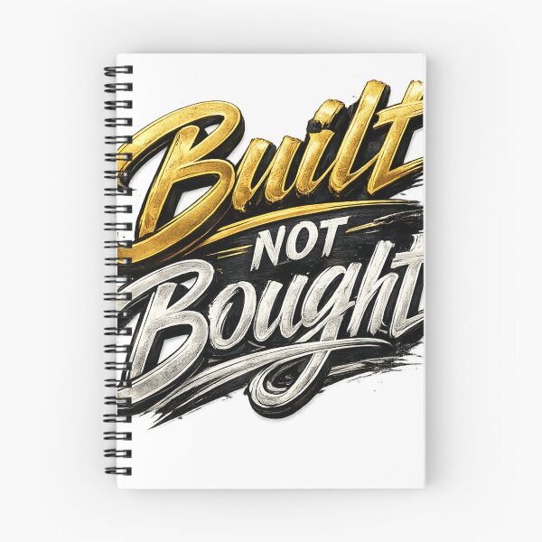 Item preview, Built Not Bought – Motivational Typography Design designed and sold by Sticleg.