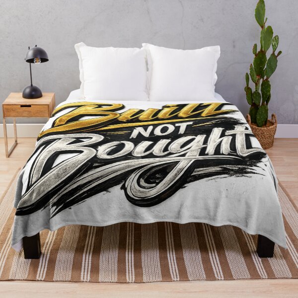Item preview, Built Not Bought – Motivational Typography Design designed and sold by Sticleg.