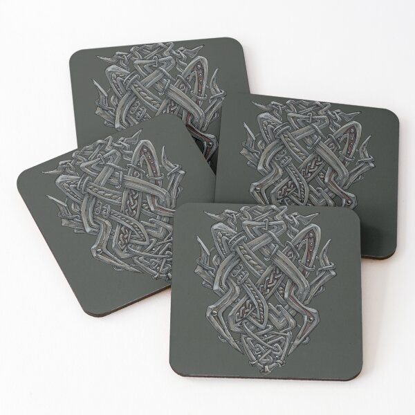 Item preview, Knotwork Viking Nordic Ornament - Twisted Graphic Design for Rock, Metal, Goth, and Pagan Fans designed and sold by JustasVebra.