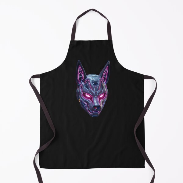 Item preview, Cyberpunk Neon Wolf Mask - Futuristic Techwear Art designed and sold by Neo Tokio.