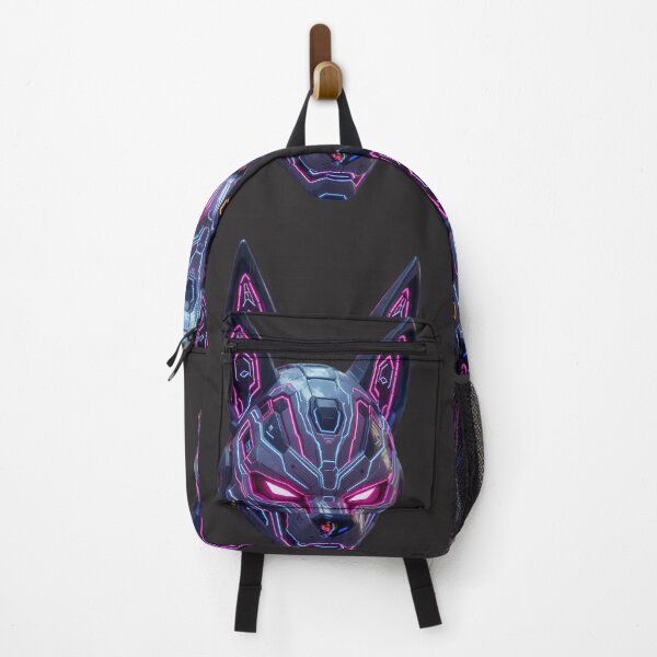 Item preview, Cyberpunk Neon Wolf Mask - Futuristic Techwear Art designed and sold by Neo Tokio.