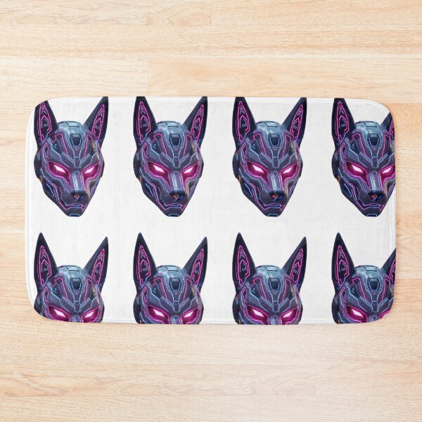 Item preview, Cyberpunk Neon Wolf Mask - Futuristic Techwear Art designed and sold by Neo Tokio.