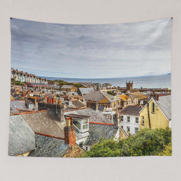 Item preview, St Ives Rooftops and Church Tower, Cornwall, England designed and sold by Paul Thompson Photography.