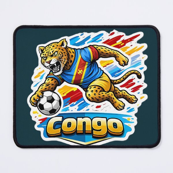 Item preview, Congo Soccer Leopard Mascot  designed and sold by Ambroa Stuff.