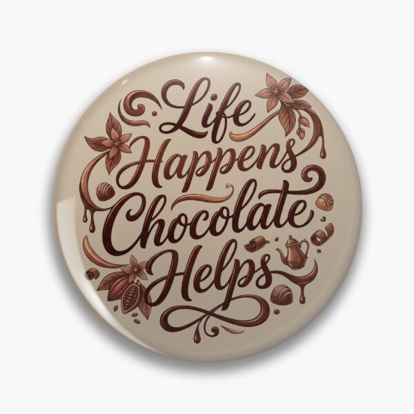 Item preview, Inspirational World Chocolate Day Design For Dessert Lovers – Life Happens Chocolate Helps designed and sold by Im-Ara.