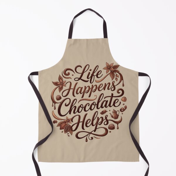 Item preview, Inspirational World Chocolate Day Design For Dessert Lovers – Life Happens Chocolate Helps designed and sold by Im-Ara.