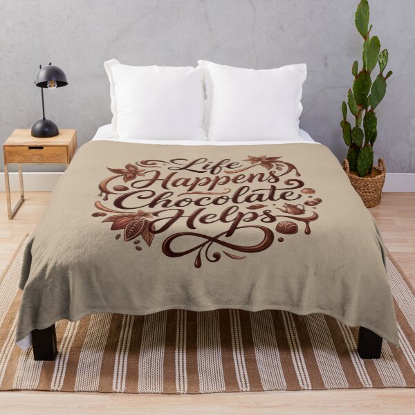 Item preview, Inspirational World Chocolate Day Design For Dessert Lovers – Life Happens Chocolate Helps designed and sold by Im-Ara.