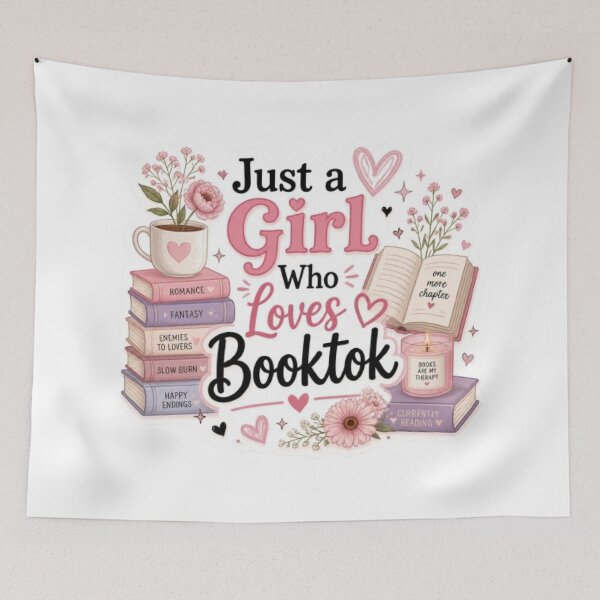 Item preview, Just a Girl Who Loves BookTok Sticker designed and sold by Stylestickers55.