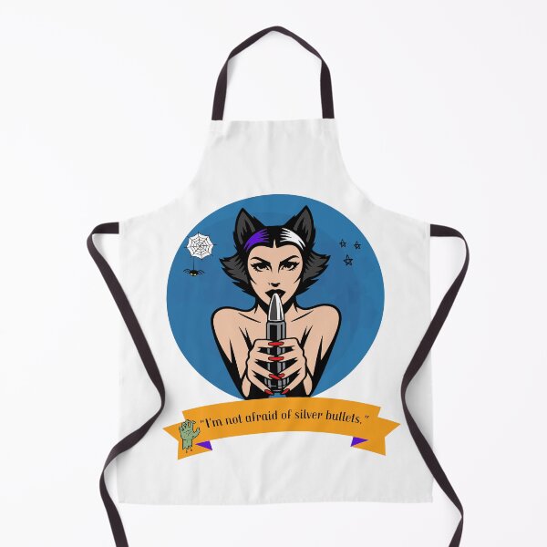 Item preview, Dark Gothic Werewolf Girl Holding a Bullet – Creepy Cute Horror Art designed and sold by creepyprints.