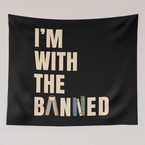 Item preview, I'm With The Banned - Book Lovers Teacher Student Back To School Gift designed and sold by clickbongski.