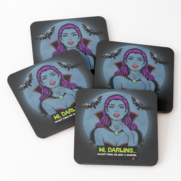 Item preview, Hi, Darling... I'm Not Toxic, I'm Just a Vampire | Funny Dracula woman Halloween Design designed and sold by creepyprints.