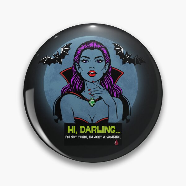 Item preview, Hi, Darling... I'm Not Toxic, I'm Just a Vampire | Funny Dracula woman Halloween Design designed and sold by creepyprints.
