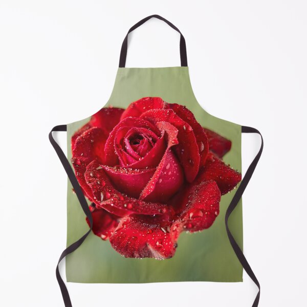 Item preview, Red Rose with Dew Drops Art Print designed and sold by ViolafleurViolett.