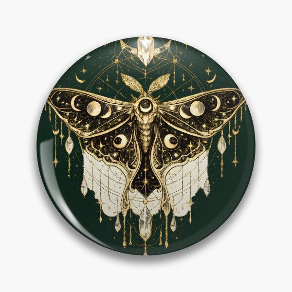 Item preview, Celestial Luna Moth Moon Phase Art designed and sold by Lizavelle.