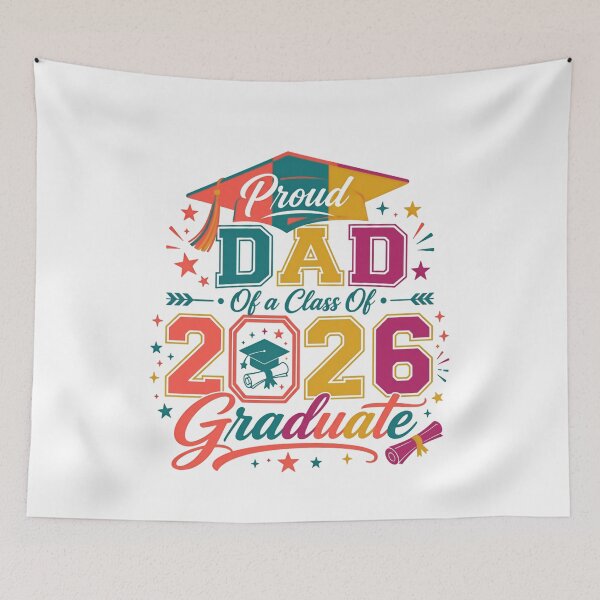 Item preview, Proud Dad Of A Class Of 2026 Graduate Father Graduation Senior Parent designed and sold by JonesFlora2025.