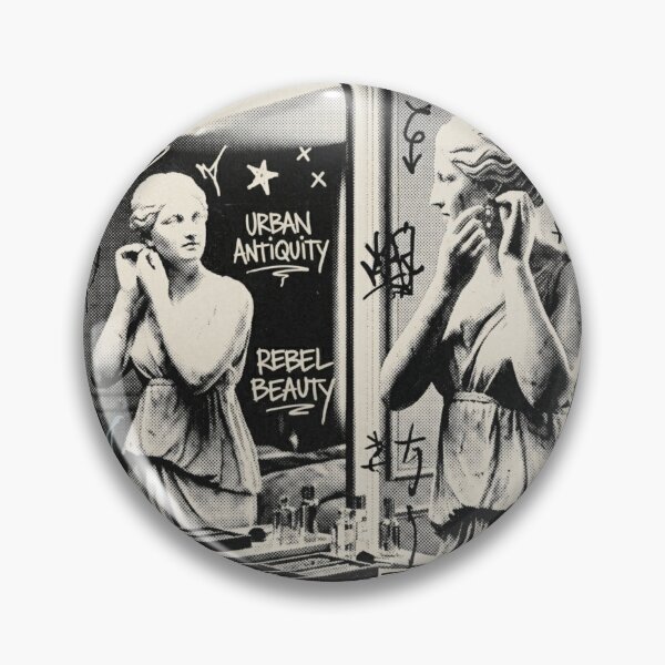 Item preview, Classical Sculpture Graffiti Collage – Y2K Urban Art Print designed and sold by DEVLUSH.