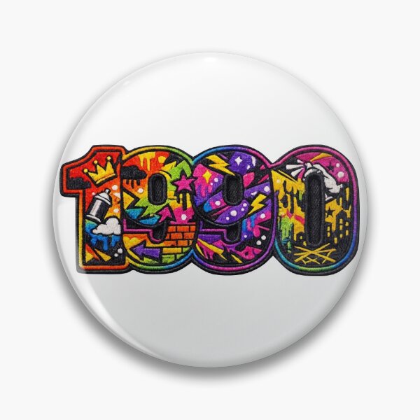 Item preview, Vintage 1990 Design Fake Embroidery Street Art Patch Style designed and sold by digital.stickerperso.com.