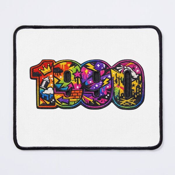 Item preview, Vintage 1990 Design Fake Embroidery Street Art Patch Style designed and sold by digital.stickerperso.com.