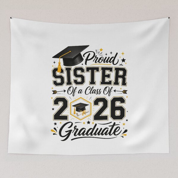 Item preview, Proud Sister Of A Class Of 2026 Graduate Sibling Family designed and sold by JonesFlora2025.