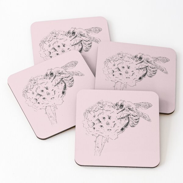 Item preview, Honey Bee on Golden Buddleia - (#EED4D9) designed and sold by The Stippler Process.