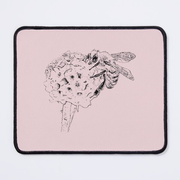 Item preview, Honey Bee on Golden Buddleia - (#EED4D9) designed and sold by The Stippler Process.