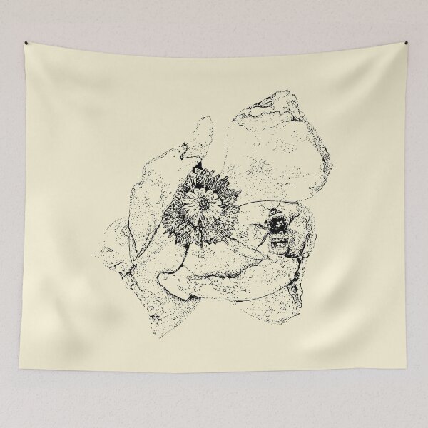 Item preview, Poppy and Bee - (#FFF7D9) designed and sold by The Stippler Process.