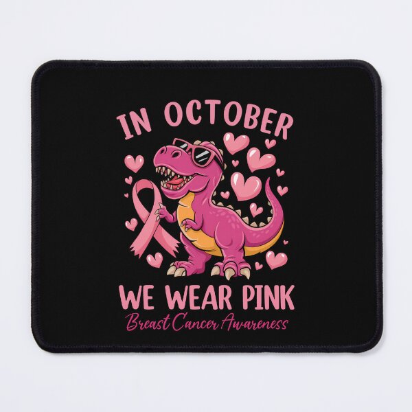 Item preview, In October We Wear Pink Breast Cancer Awareness Dinosaur Supporter designed and sold by SofenArt.