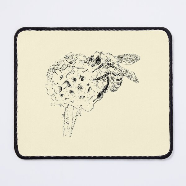 Item preview, Honey Bee on Golden Buddleia - (#FFF7D9) designed and sold by The Stippler Process.