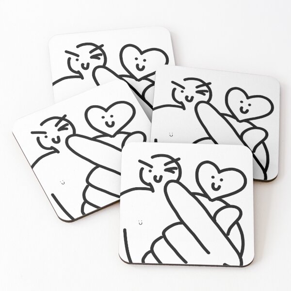 Item preview, Nicest Guy Cute Finger Heart Doodle - Funny Minimalist Aesthetic Line Art designed and sold by NicestGuy.