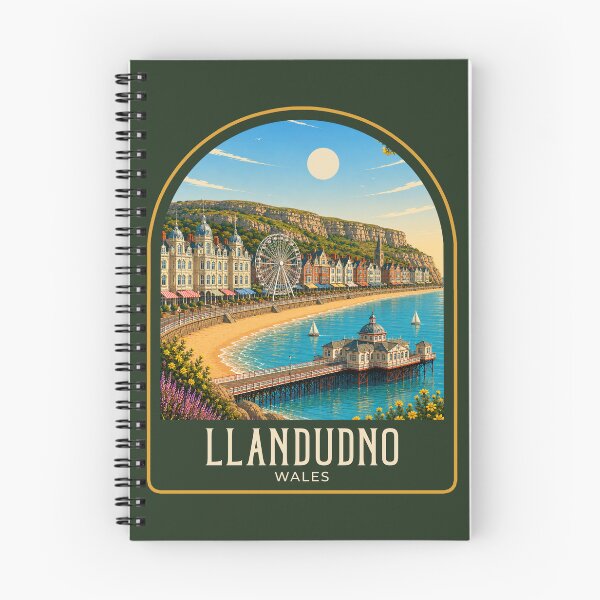 Item preview, Llandudno Vintage Travel Illustration designed and sold by HomeLivingCo.