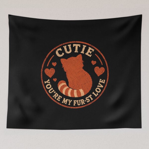 Item preview, Red Panda: Cutie You're My Fur-st Love designed and sold by DemureArtsy.