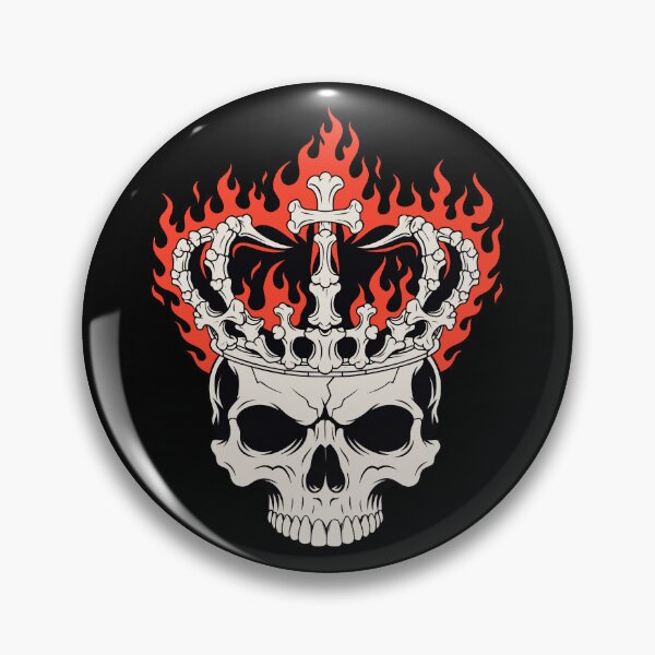 Item preview, Flaming Crown Skull Gothic King Design designed and sold by teeperfect.