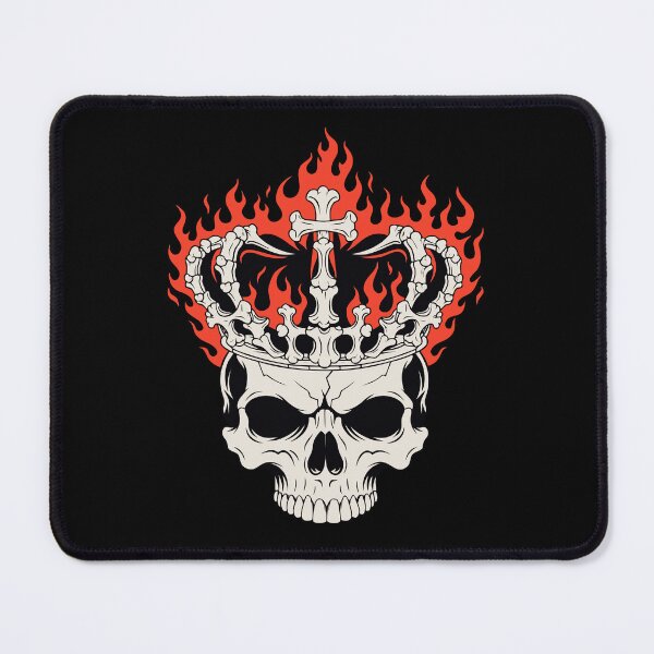 Item preview, Flaming Crown Skull Gothic King Design designed and sold by teeperfect.