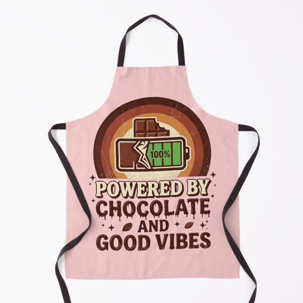 Item preview, Funny World Chocolate Day Gift For Women And Men – Powered By Chocolate And Good Vibes designed and sold by Im-Ara.