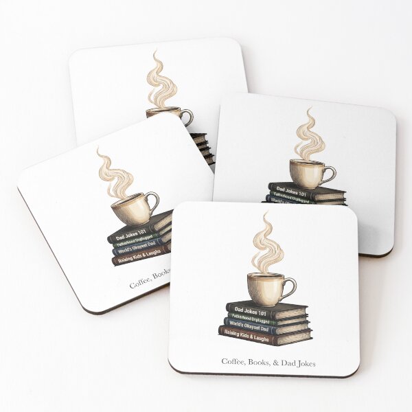 Item preview, Coffee Books and Dad Jokes Funny Father's Day Gift designed and sold by Hazelartdesign.