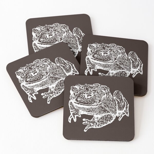 Item preview, Toad Thinking - Light Lines - (#2B1B17) designed and sold by The Stippler Process.