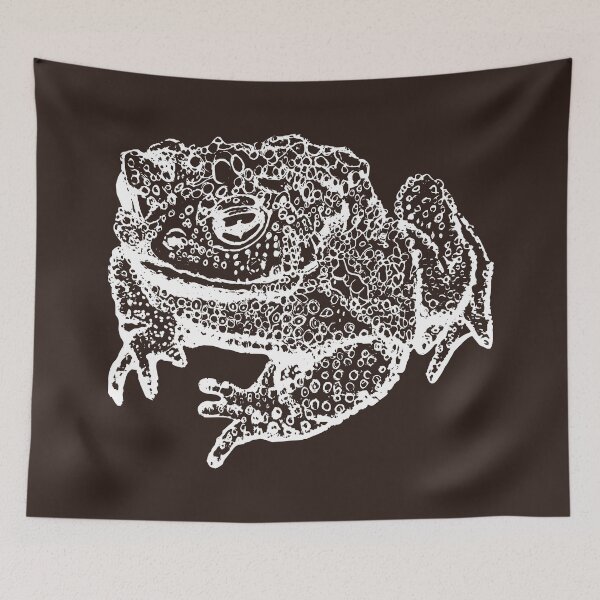 Item preview, Toad Thinking - Light Lines - (#2B1B17) designed and sold by The Stippler Process.
