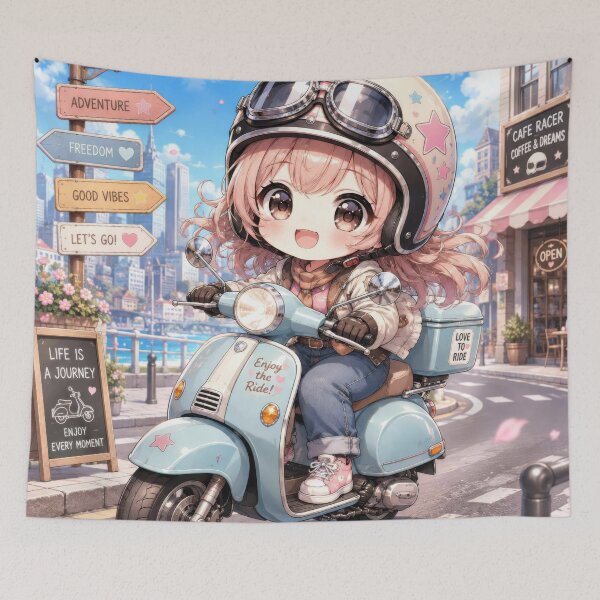 Item preview, Cute Chibi Scooter Girl designed and sold by konkapo00.