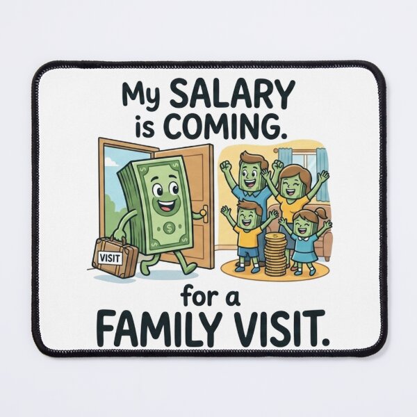 Item preview, My Salary Is Coming For A Family Visit – Funny Money Humor Shirt – Broke Life Tee – Payday Humor Gift – Sarcastic Finance Shirt designed and sold by @SHINTOSARTSTORE.