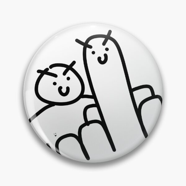 Item preview, Nicest Guy: Fxxk! Funny Middle Finger Doodle - Cute Sarcastic Minimalist Line Art Meme designed and sold by NicestGuy.