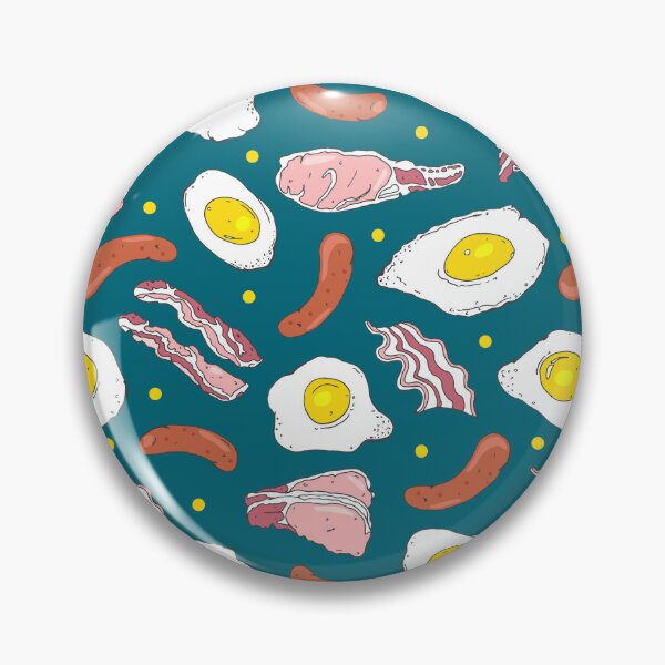 Item preview, Bacon Eggs Sausages Breakfast Food Pattern designed and sold by HotHibiscus.