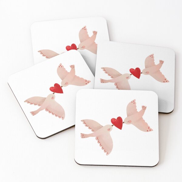 Item preview, Hand-Drawn Peace Doves with Red Heart designed and sold by the-myro.