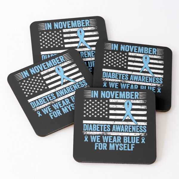 Item preview, In November Diabetes Awareness We Wear Blue For Myself Diabetic Warrior Support designed and sold by SofenArt.