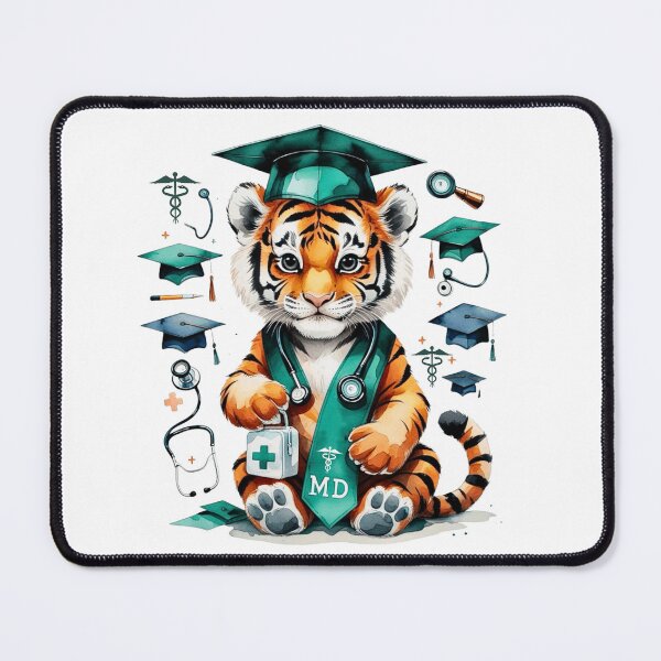 Item preview, Watercolor Tiger Medical School Doctor Graduate designed and sold by AQUILAKREO.