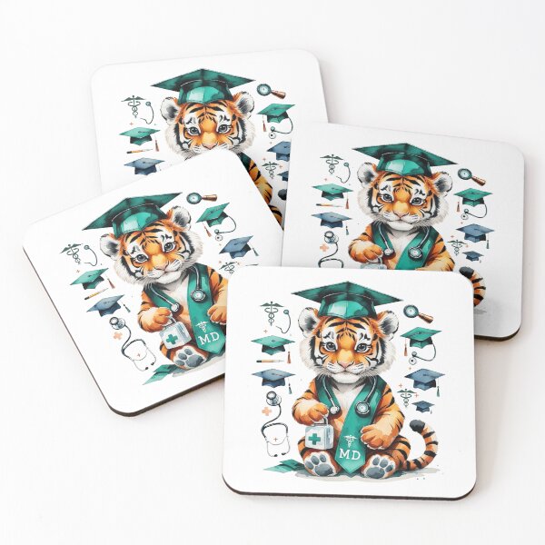 Item preview, Watercolor Tiger Medical School Doctor Graduate designed and sold by AQUILAKREO.