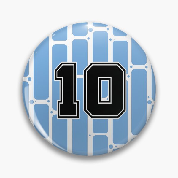 Item preview, Football Number 10 Light Blue and White Sports Jersey Tee designed and sold by SIXTEENITY.